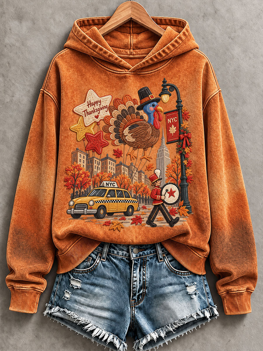 Women's Thanksgiving Day Parade Print Casual Sweatshirt