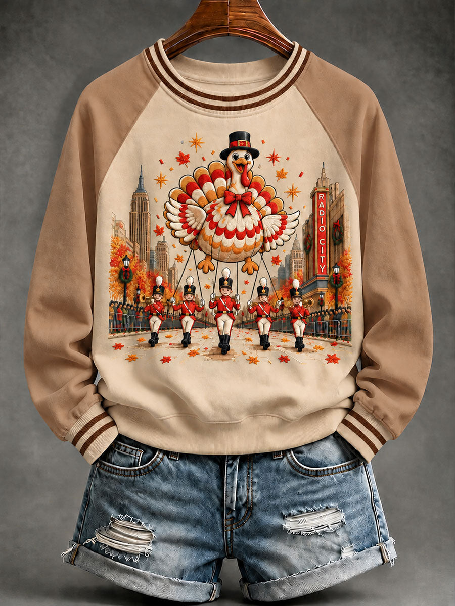 Women’s Thanksgiving Day Parade Commemorative Print Casual Sweatshirt