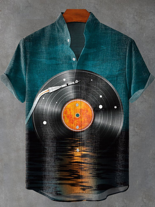 Music Film Water Wave Art Print Casual Shirt