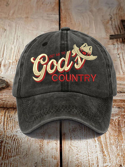 Unisex Get Me To God's Country Print Hat