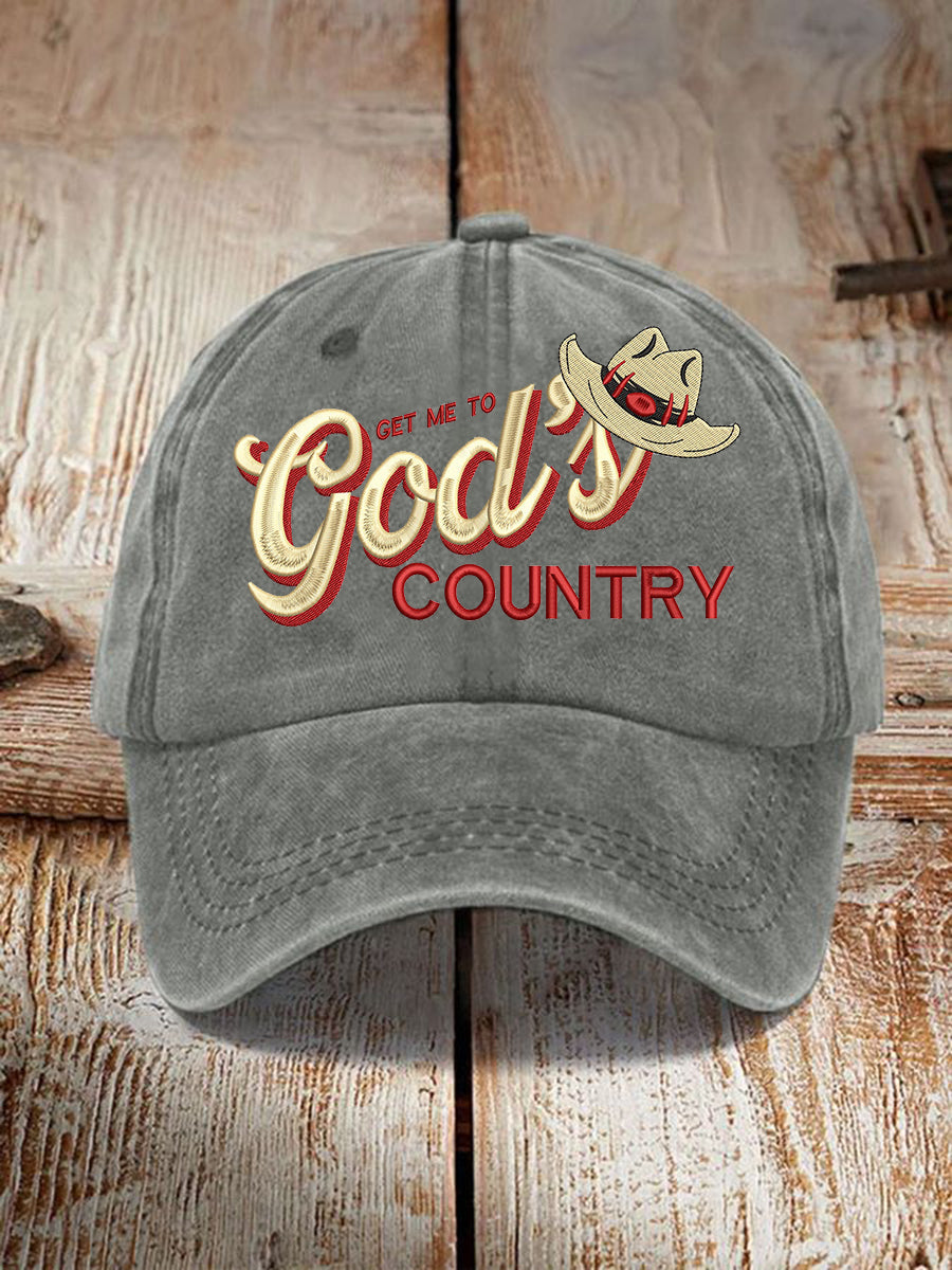 Unisex Get Me To God's Country Print Hat