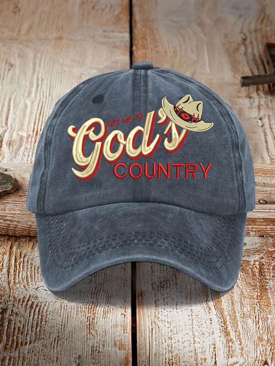 Unisex Get Me To God's Country Print Hat