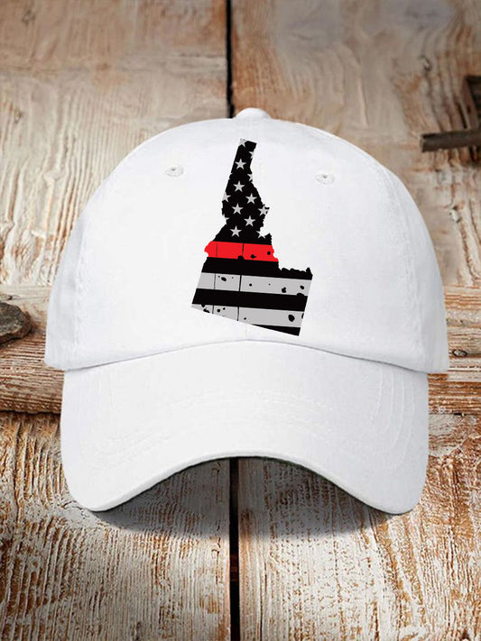 Unisex Idaho Red Line Print Hat