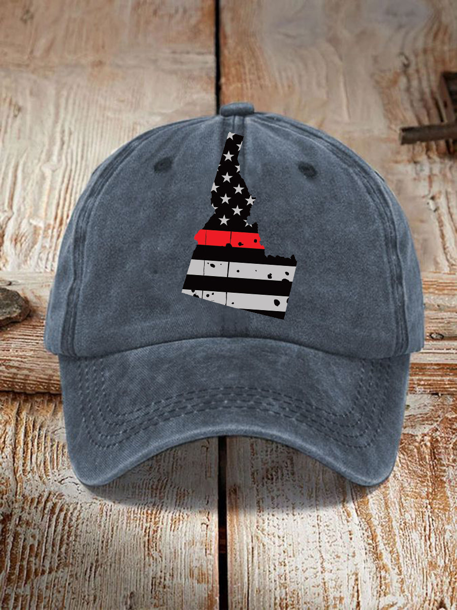Unisex Idaho Red Line Print Hat
