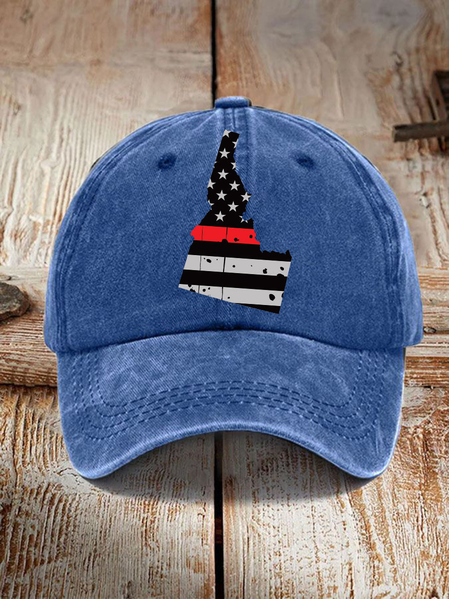 Unisex Idaho Red Line Print Hat