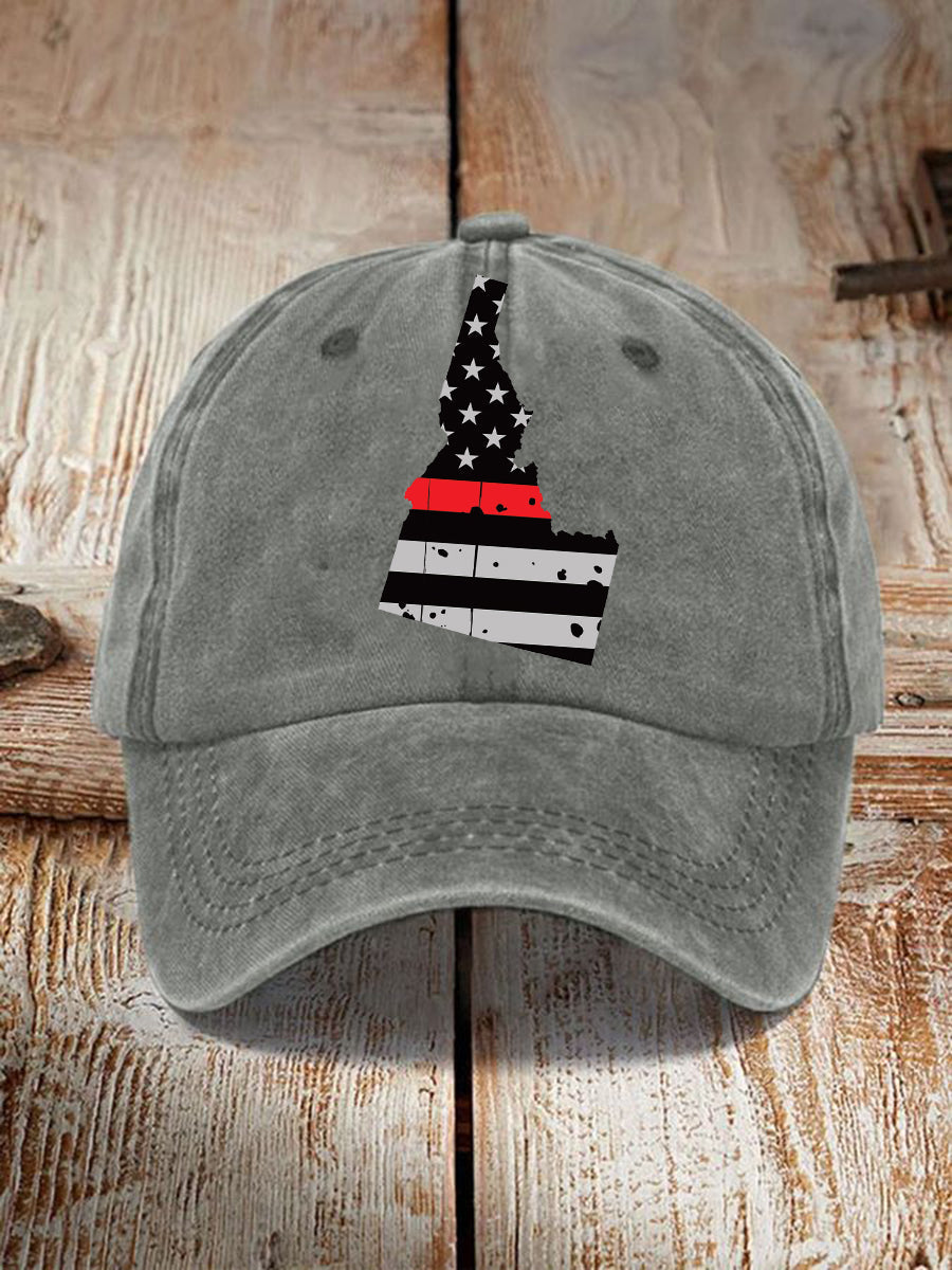 Unisex Idaho Red Line Print Hat