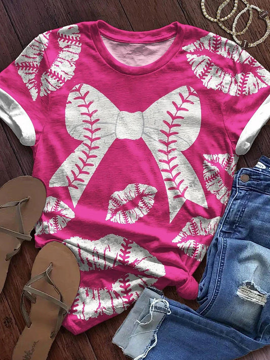 Women's Baseball Print T-Shirt