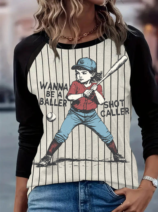 Women's Vintage Baseball Girls T-Shirt