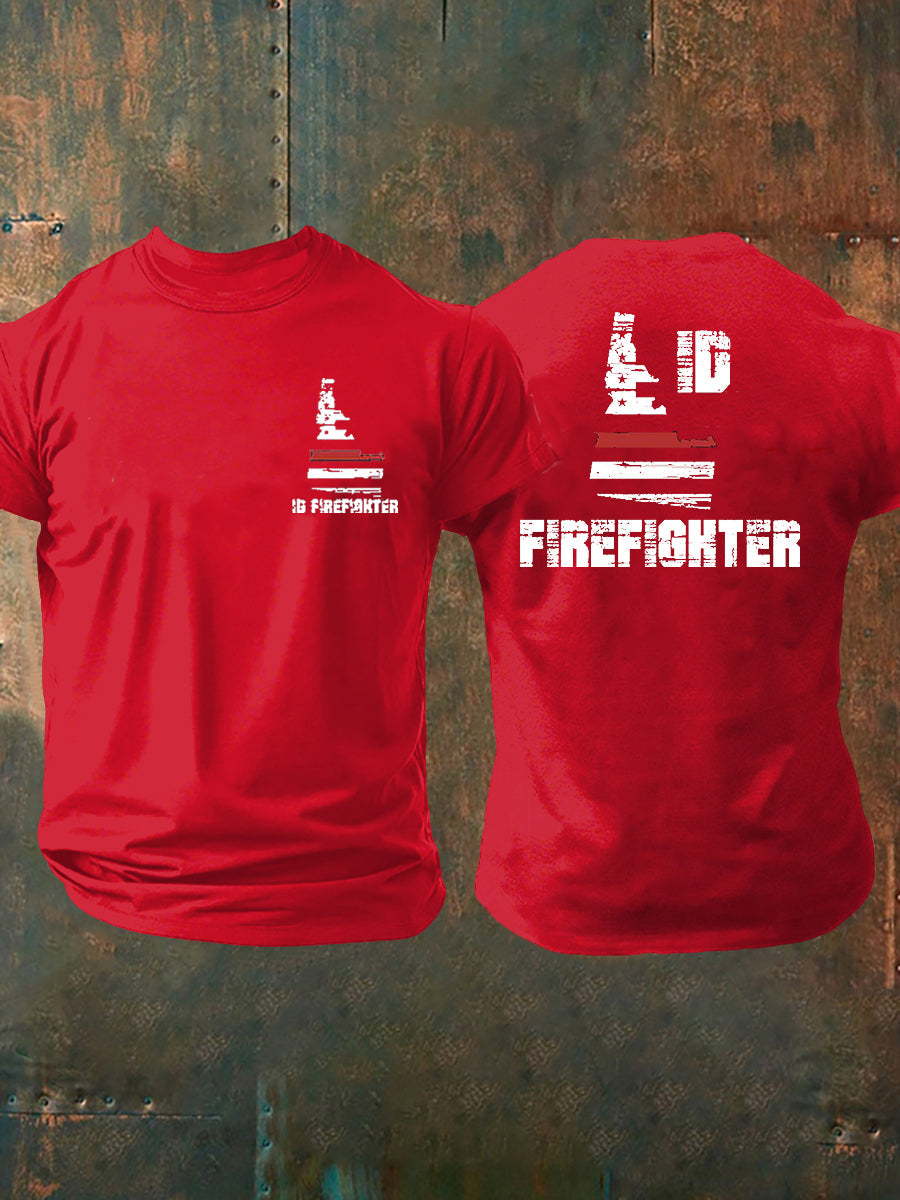 Men's Idaho Firefighter Printed T-shirt