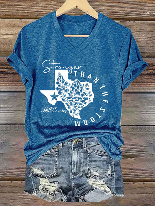 Women's Stronger Than the Storm Printed T-shirt