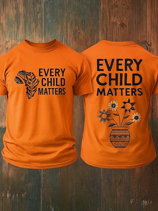 Every Child Matters Printed Round Neck Athletic Short Sleeves T-Shirt