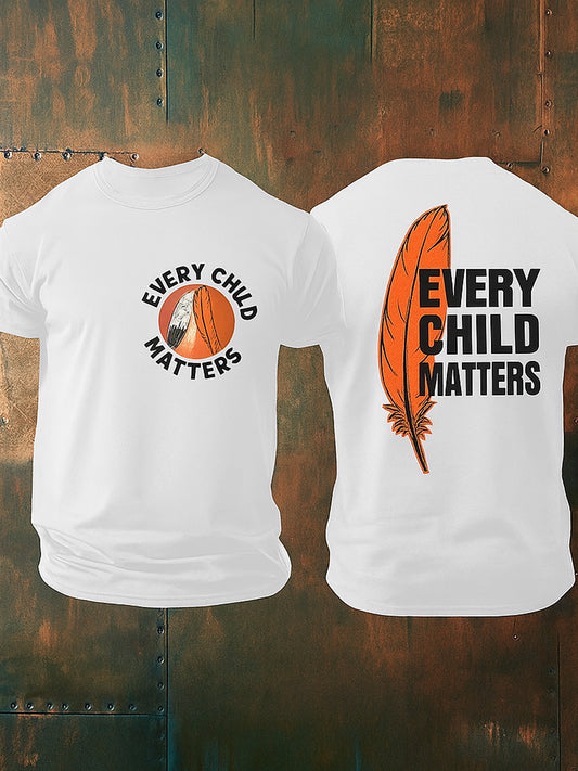 Every Child Matters Printed Round Neck Athletic Short Sleeves T-Shirt