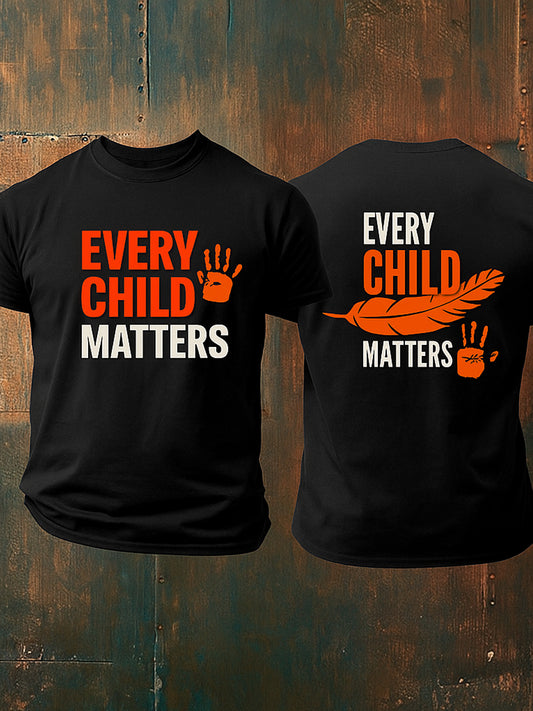 Every Child Matters Printed Round Neck Athletic Short Sleeves T-Shirt