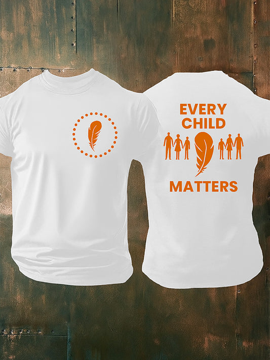 Every Child Matters Printed Round Neck Athletic Short Sleeves T-Shirt