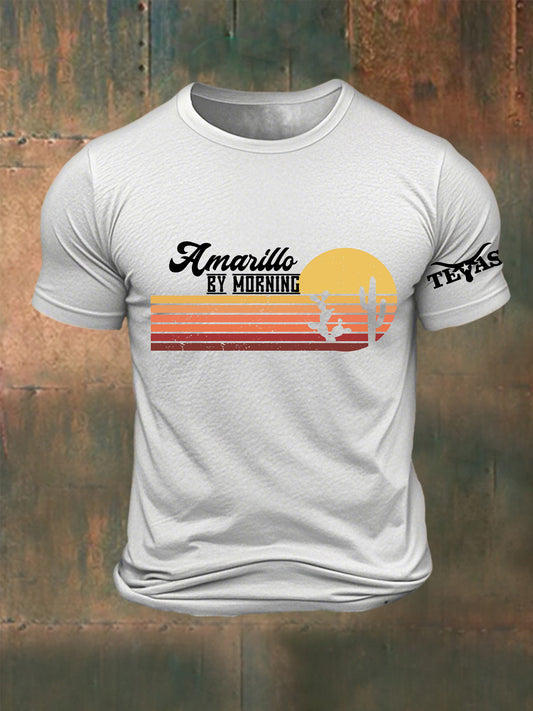 Men's Country Music Printed T-shirt
