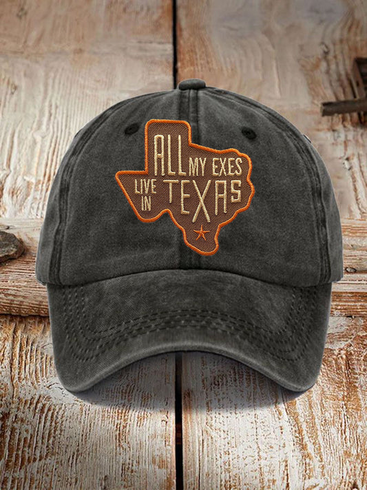 Unisex All My Ex's Live in Texas Print Hat