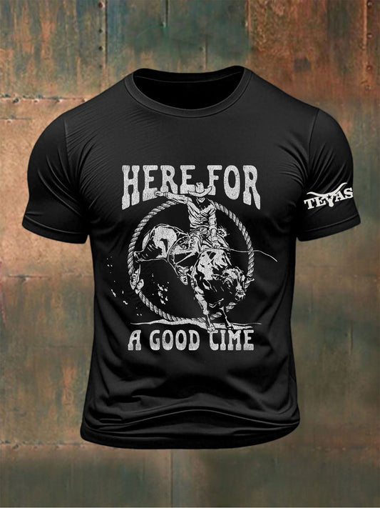 Men's Country Music Printed T-shirt