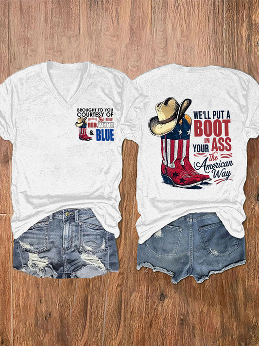 Women's We'll Put A Boot In Your Ass Short Sleeve T-Shirt