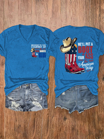 Women's We'll Put A Boot In Your Ass Short Sleeve T-Shirt