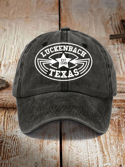 Unisex Luckenbach Texas Print Hat