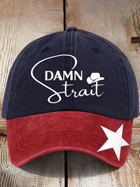 Retro George Strait Country Music Texas Country Western Printed Vintage Retro Unisex Resort Baseball Cap