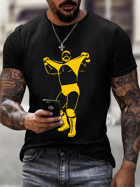 Men's American Wrestler Print T-Shirt