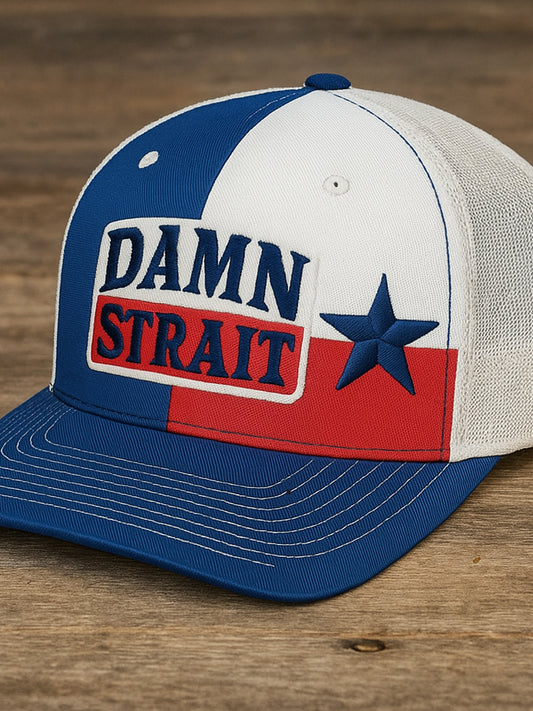 Retro Damn Strait Country Music Texas Western Printed Vintage Retro Unisex Resort Baseball Cap