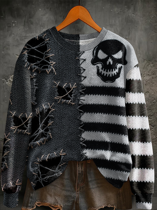 Women's Halloween patchwork Regular Sweatshirt