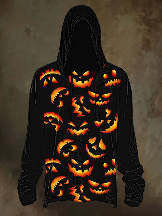 Men's Halloween Dark Printed Hoodie