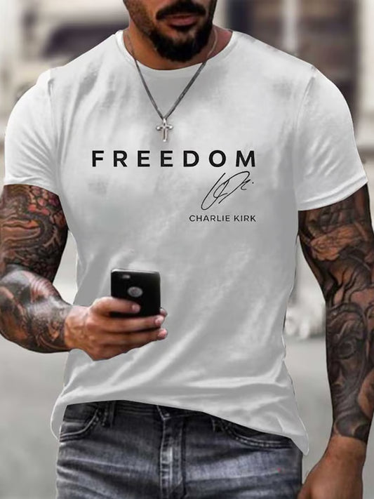 Men's Charlie Kirk Turning Point USA Trump Commemorative T-Shirt