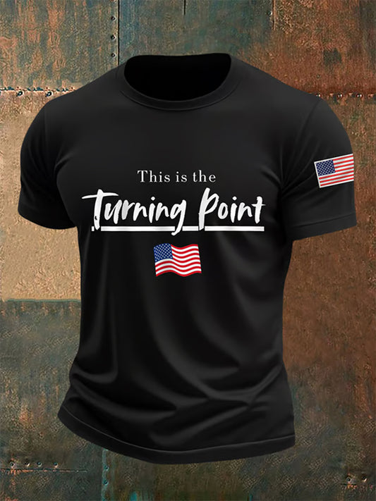 Men's Charlie Kirk Turning Point USA Trump Commemorative T-Shirt