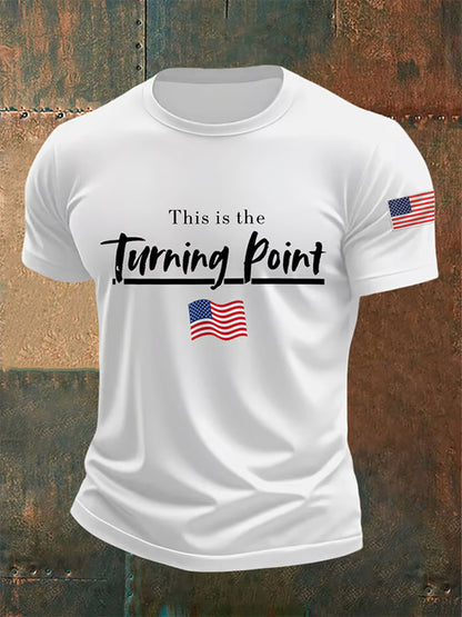Men's Charlie Kirk Turning Point USA Trump Commemorative T-Shirt