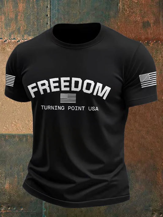 Men's Charlie Kirk Turning Point USA Trump Commemorative T-Shirt
