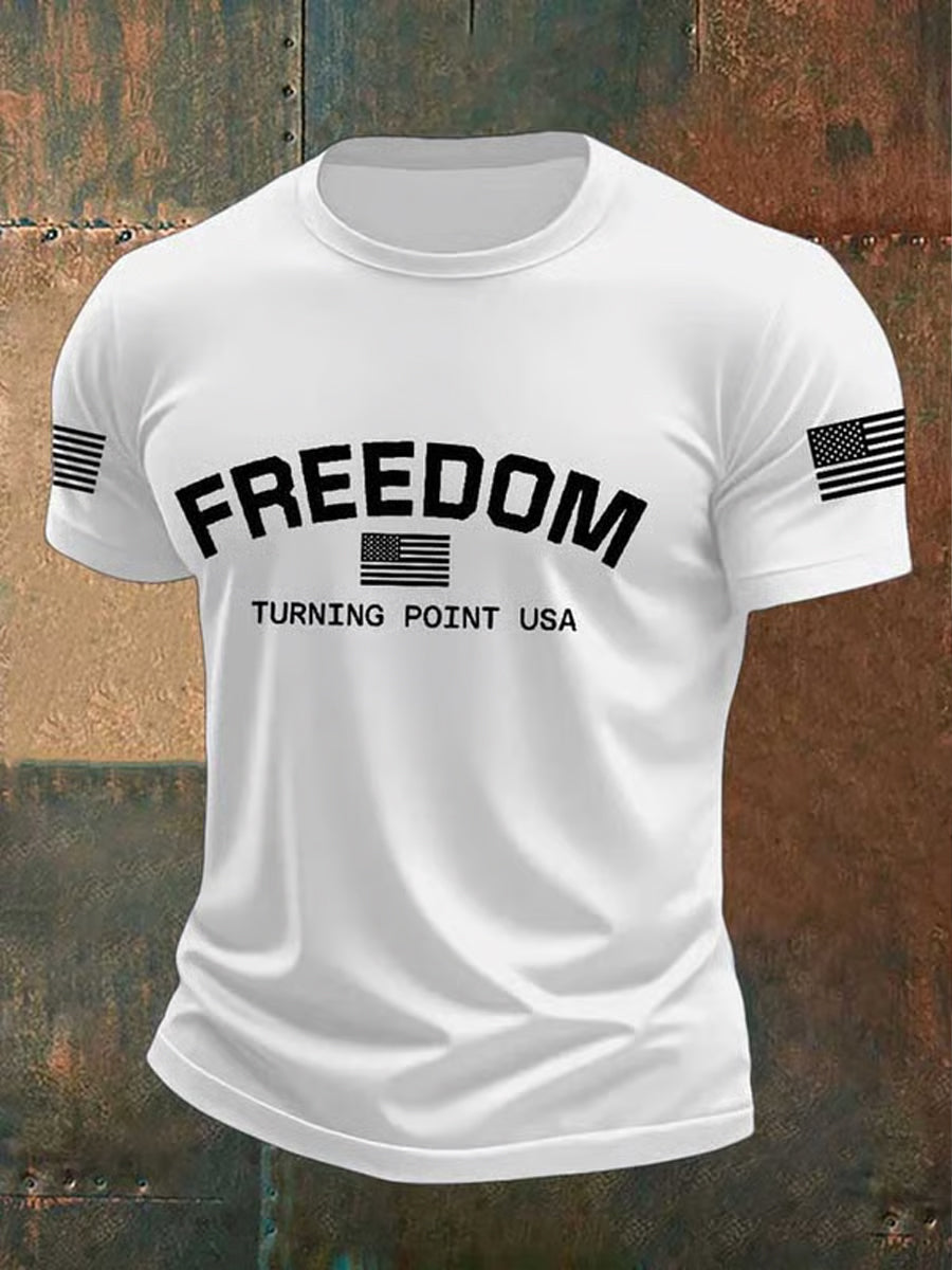 Men's Charlie Kirk Turning Point USA Trump Commemorative T-Shirt