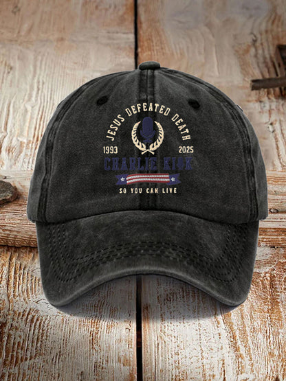 Unisex Jesus Defeated Death So You Can Live R.I.P Charlie Kirk Hat