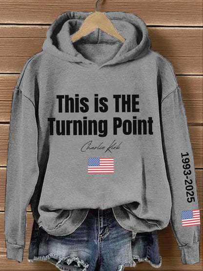 Women's This Is The Turning Point Print Hoodie