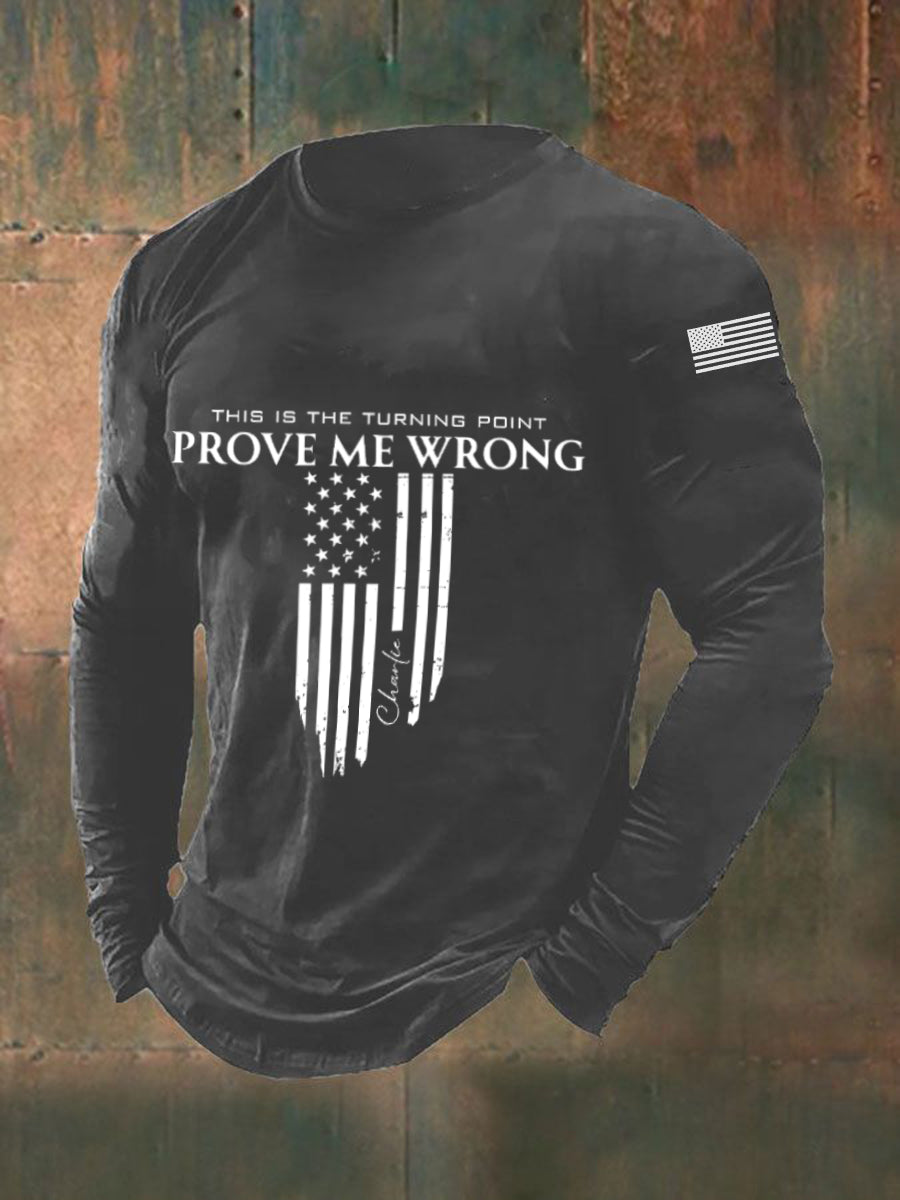 Men's Patriotic Long Sleeve T-Shirt