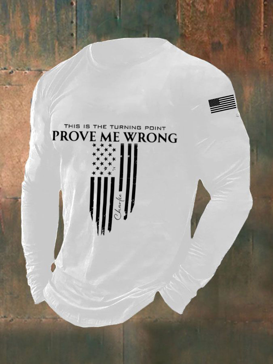 Men's Patriotic Long Sleeve T-Shirt