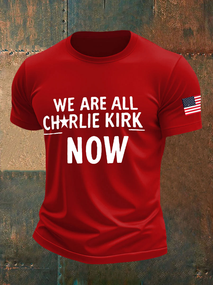 Men's A True Patriot Printed Casual T-Shirt