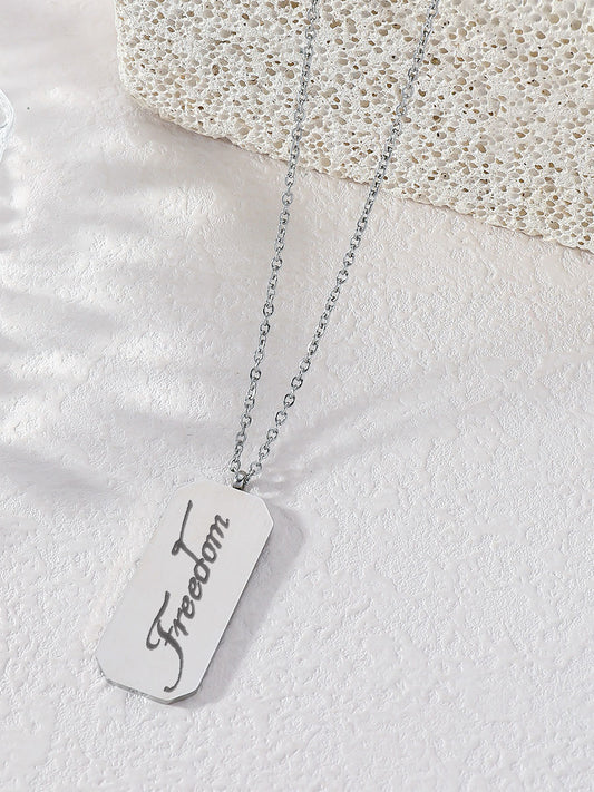 Unisex Freedom Printed Necklace