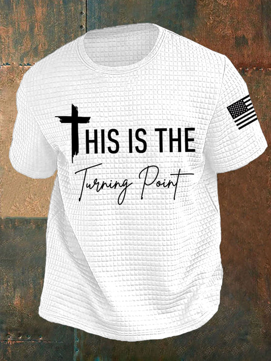 Men's This Is The Turning Point Print Waffle Top