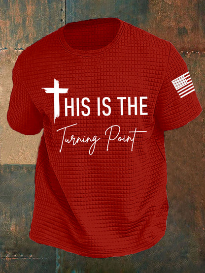 Men's This Is The Turning Point Print Waffle Top
