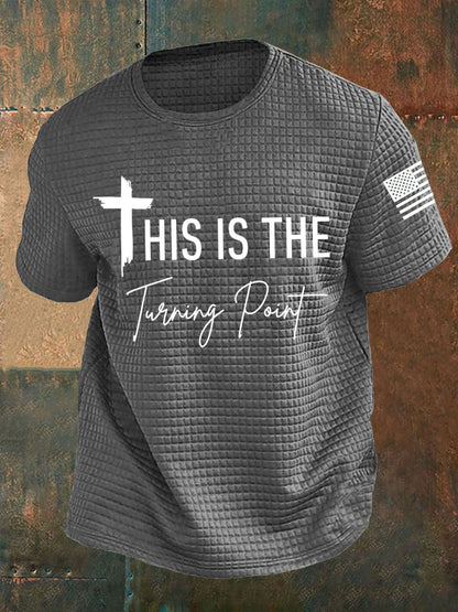 Men's This Is The Turning Point Print Waffle Top