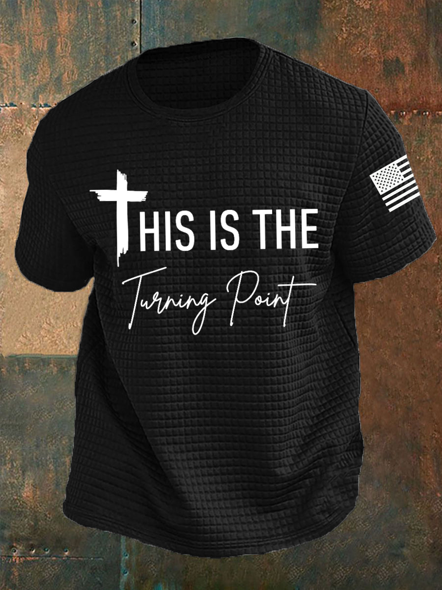 Men's This Is The Turning Point Print Waffle Top