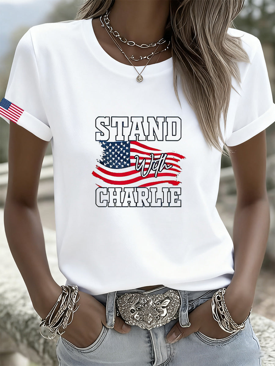 Women's Retro Turning Point Casual Commemorative T-Shirt