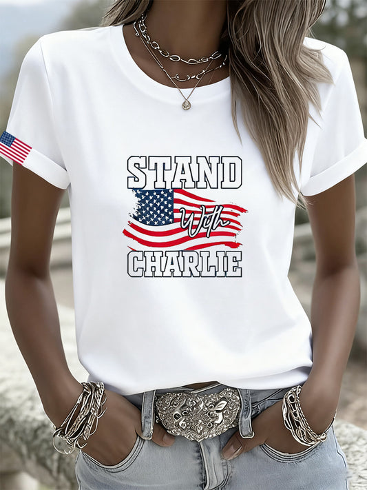 Women's Retro Turning Point Casual Commemorative T-Shirt