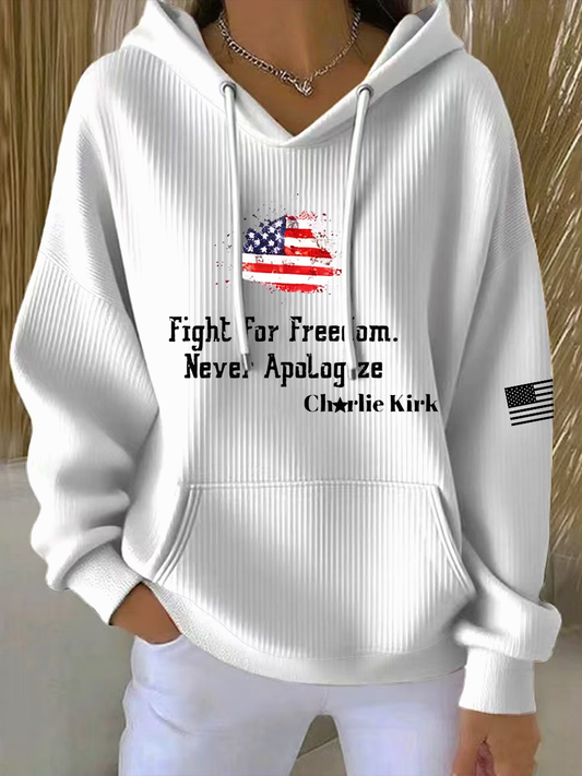 Women's Charlie Kirk  Fight For Freedom Printed Tops