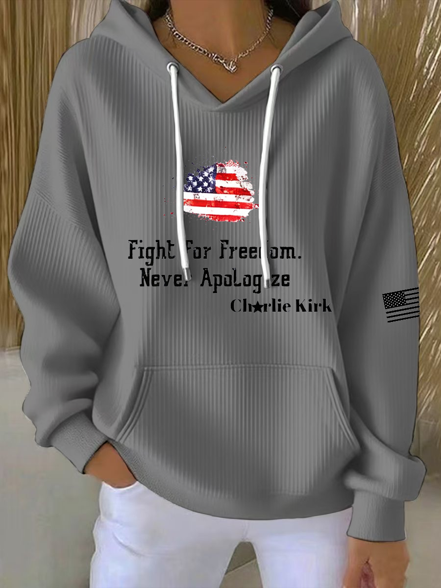 Women's Charlie Kirk  Fight For Freedom Printed Tops