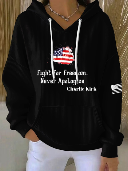 Women's Charlie Kirk  Fight For Freedom Printed Tops