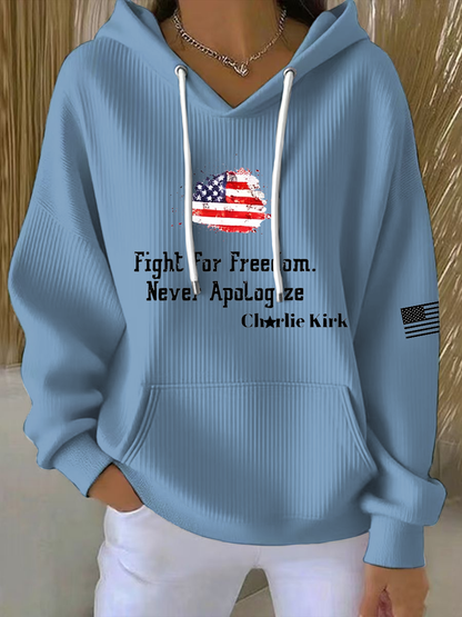 Women's Charlie Kirk  Fight For Freedom Printed Tops